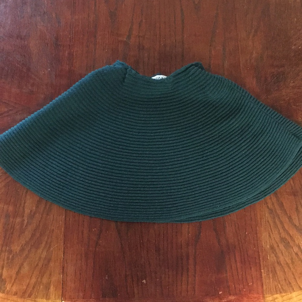 Dark Green Crochet Mini Skirt